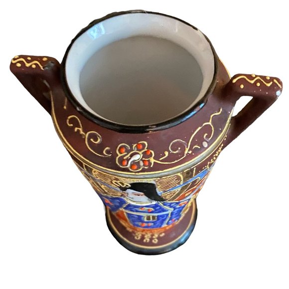 Vtg Satsuma Hand Painted Japanese Geisha Vase {30% off when bundled} - Picture 3 of 4